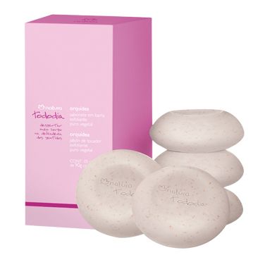 Sabonete em Barra P. Vegetal Esfoliante Orquídea  - 5un 90g